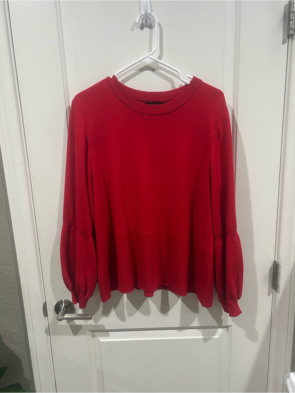 Ming Wang Vibrant Red Crewneck Sweater